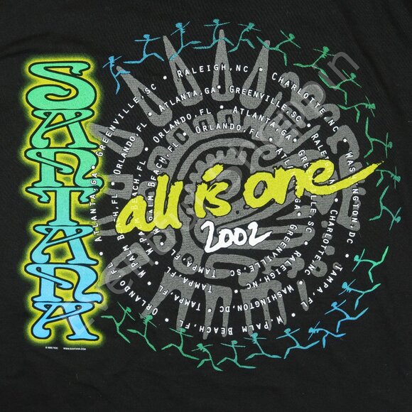 Vintage Santana 2002 All Is One Tour T Shirt in Black Size Large - Picture 6 of 8